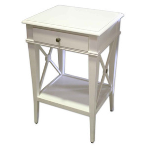 Villa Bedside Table - White White Sands Interiors