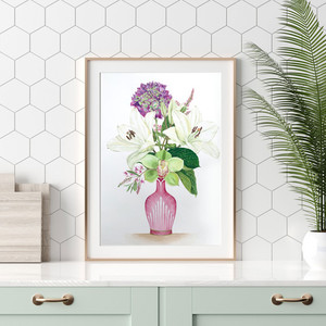 Pink Deco (Original Artwork) White Sands Interiors