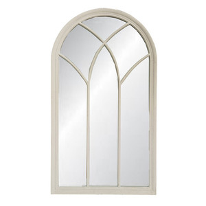 Vintage Cream Church Mirror - Curve White Sands Interiors