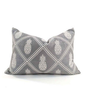 Pineapple Cushion Cover Grey and White White Sands Interiors