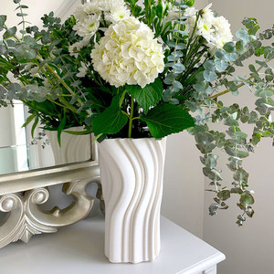 Ceramic Wave Vase White Sands Interiors