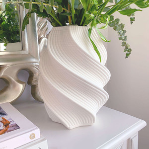 Products: Ceramic Swirl Vase White Sands Interiors