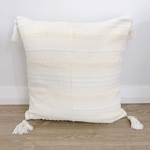 Natural Stripe Throw Cushion White Sands Interiors