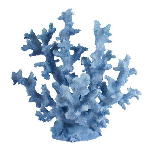 Blue Faux Coral Sculpture White Sands Interiors