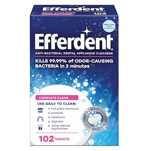 Oral Care: Efferdent Denture Cleanser Tablets Complete Clean 102 Tablets