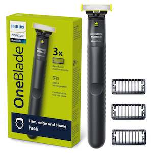 Shavers And Hair Removal: Philips Norelco Oneblade Original Face Trimmer Rechargeable USB-A