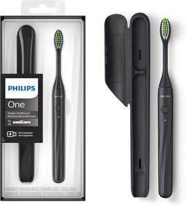 Philips One by Sonicare Rechargeable Toothbrush, Shadow Black, HY1200/06