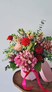 Flowers: Bright Flowers in a Hatbox