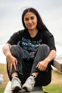 Black Oversized Whītiki Tee