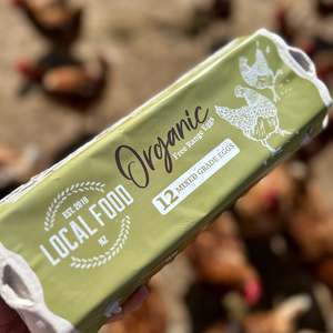 Vege Boxes: Manawatu Organic Free Range Eggs - 1 DOZEN (Available for courier)