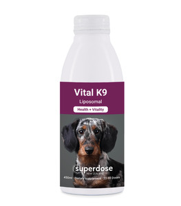 Superdose Liposomal Vital K9 450ml Vitality for your Dog