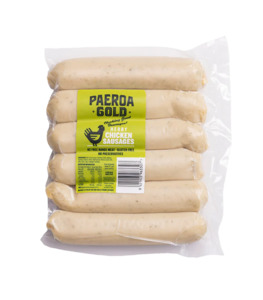 Products: Frank’s Sausages Paeroa Gold Herby Chicken Gluten Free Sausages