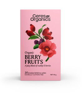 Products: Ceres Organics Berry Fruits Tea – Naturally Bright, Bursting with Berries