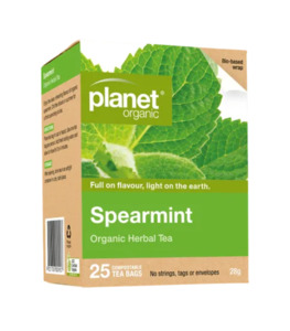 Planet Organic Spearmint Tea - 25 Tea Bags Balance Your Hormones