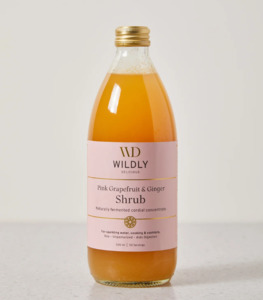 Products: Wildly Botanical Shrub, Pink Grapefruit & Ginger 500ml Organic and Good for your Gut