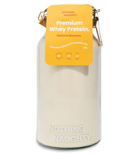 Products: WHEY PROTEIN BANANA 1kg - NOTHING NAUGHTY - Whole Heart