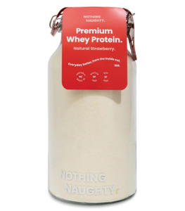 WHEY PROTEIN STRAWBERRY 1kg - NOTHING NAUGHTY - Whole Heart