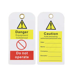Lockout Tag Safety Warning PVC