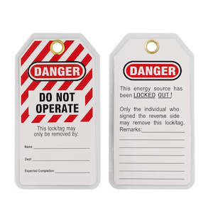 lock: Lockout Tag Plastic Coated