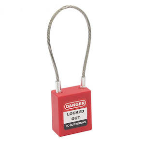 lock out: Safety Padlock Steel Cable Shackle
