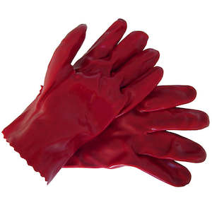 Gloves 1: PVC DIPPED Gloves 27cm open cuff