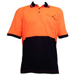 Protective Clothing: ECO-VIZ Hi-Viz Shortsleeve Micromesh Polo
