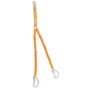 Height Safety: Shock absorbing lanyard twin.