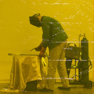 Welding Screens: WELDING CURTAIN YELLOW   1800 x 1800