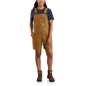 Carhartt Bibs And Overallls: Carhartt Womens RUGGED FLEX Canvas Shortall