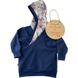 Hoodie - Navy Zee floral