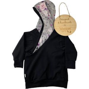 Hoodies: Hoodie - Black Sophia floral