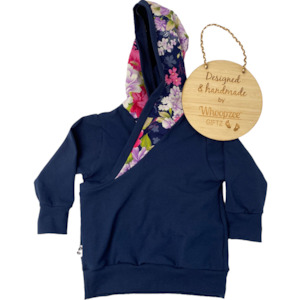 Hoodies: Hoodie - Navy Kasey floral