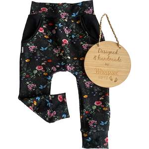 Sale End Of Line Items: Harem Pants - clearance size 3-4yr Wild Flowers