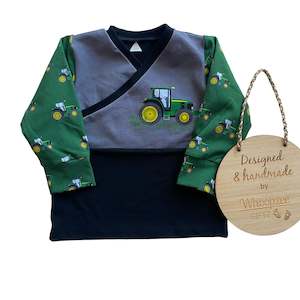 Easy On Dress And Tee: Easy on Tee - Green tractor