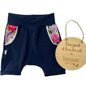 Harem: Harem Shorts - Navy Kasey floral