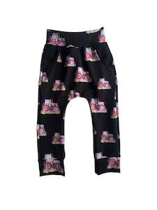 Harem Pants: Harem Pants - NEW Pink floral tractors