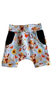 Frontpage: Harem Shorts - NEW highland cow  shorts