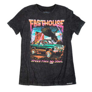 Freedom Women's Tee - Black Mineral Wash