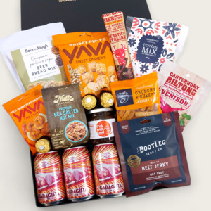 The Goods -Venison Biltong, Jerky, Beer, & Bacon Relish Gift Hamper