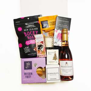 Gift Hampers For Her: Lush Lady- Wine, Candle, & Chocolate Gift Box