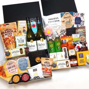 Crowd Pleaser- Wine, Cheese & Condiments Corporate Gift Basket