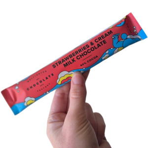 Gift Hamper Extras: Wellington Chocolate Factory- Strawberries & Cream Milk Chocolate 25g