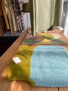 Hand knit vest - Kelp and sea