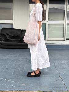 Face Masks: Crochet Bag- Pink