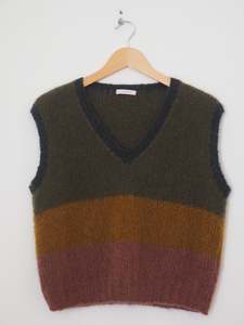 Hand knit vest - Mini Rothko
