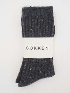 Face Masks: S O K K E N Cabin Socks - Asphalt