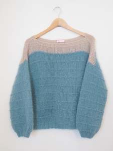 Hand knit Jumper - Blue Terraces