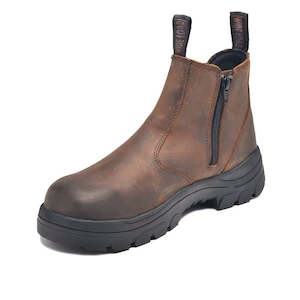 390CZN | Non Safety Crazy Horse Brown Side Elastic Boot + Zip