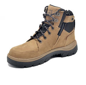 590TZN | Non Safety Taupe Side Zip Lace Boot (15cm)