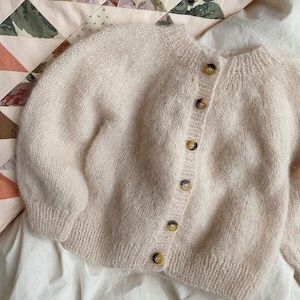 Pattern: Novice Cardigan Mini Mohair Edition Knitting Pattern - PetiteKnit